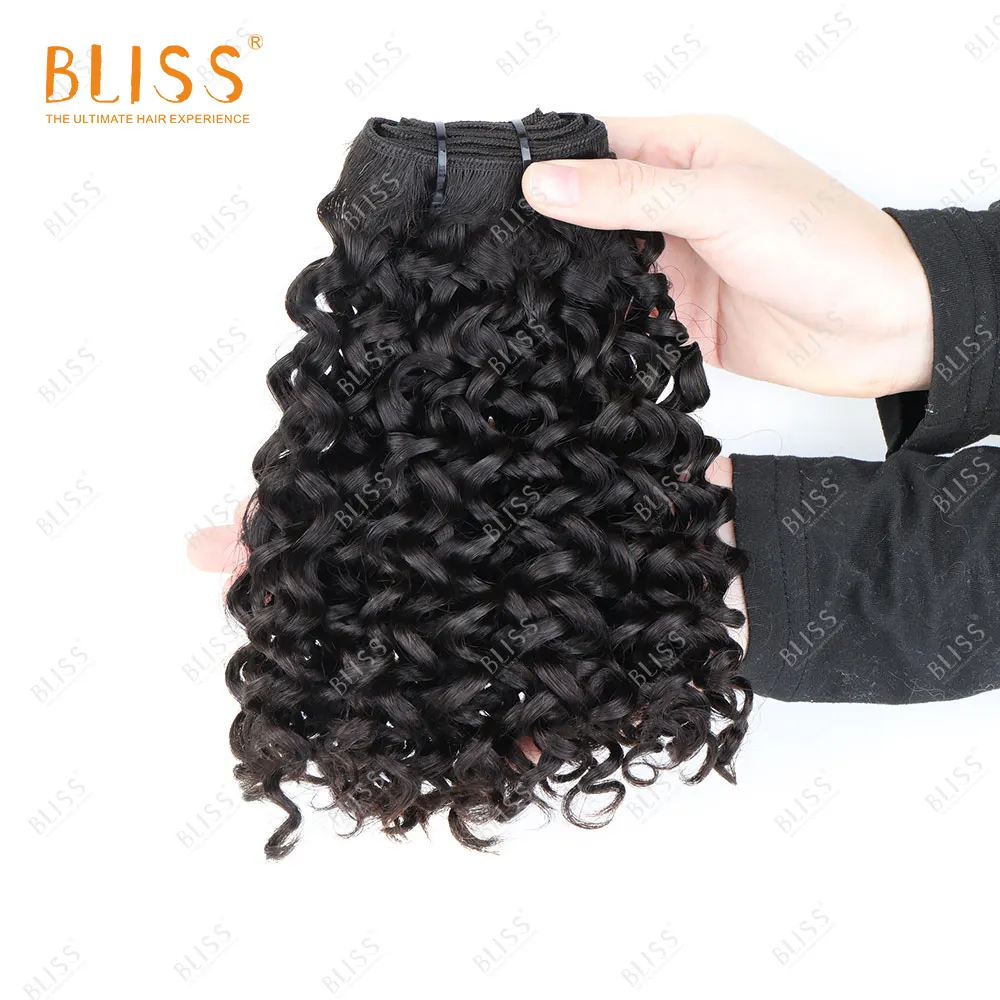 Bliss 100% virgin real unprocessed wholesale double drawn kinky curly virgin raw malaysian hair from one donor