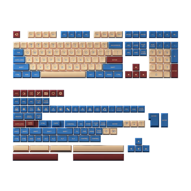 Akko Palace Keycap Set 187 Keys OSA Profile PBT Double Shot Keycap Set