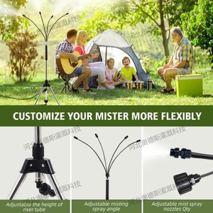 Système de brumisation sur trépied personnalisé avec tuyau de 8 m, angle de pulvérisation réglable, kit d'atomisation pour jardin, terrasse extérieure et refroidissement - Product Image 1