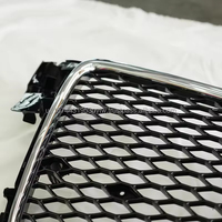 Grille en maille chromée de style PNB RS4 pour Audi A4 B8/S4 2008-2012, nouveau matériau ABS, haute qualité, installation facile, garantie de 3 mois