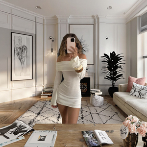 Colección Otoño 2025: Vestido de Manga Larga para Mujer, Color Sólido, Cintura Baja, Técnica de Teñido Liso, Ideal para Verano, ODM - Product Image 2