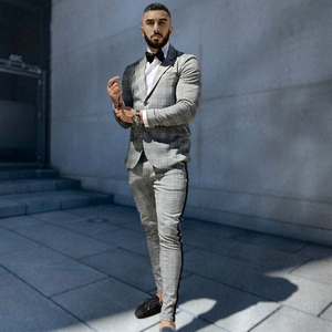Gingtto-traje de negocios <span class=keywords><strong>informal</strong></span> para <span class=keywords><strong>hombre</strong></span>, chaqueta ajustada, traje de <span class=keywords><strong>boda</strong></span> - Product Image 4