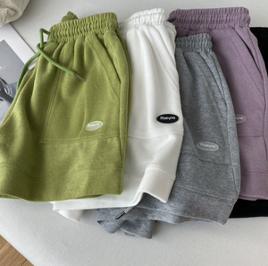 Nouveaux shorts de sport décontractés pour femmes à taille haute, amincissants, avec cordon de serrage, coupe ample et <span class=keywords><strong>large</strong></span>, style A - Product Image 1