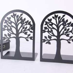 Cleye Serre-livres en métal design ajouré pour bureau, support de rangement pour livres - Product Image 1