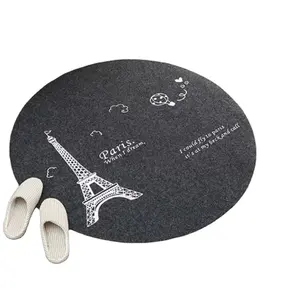 Alfombra de esponja personalizada de lujo de fábrica, alfombra redonda con patrón geométrico para casa