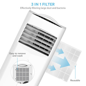 10,000 BTU 3-in-1 Floor <b>AC</b> <b>Unit</b> With 2 Fan Speeds Mobile Camping Office Standing Little Air Conditioner <b>Portable</b> for House - Product Image 5