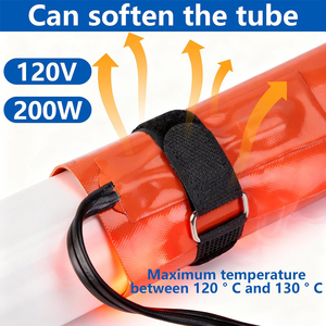 Manta Calefactora Flexible de Silicona de 120V 200W para Tuberías de PVC de 1/2" a 1 1/2" - Product Image 4