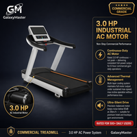 Tapis roulant électrique commercial motorisé, équipement de fitness portable pour la salle de sport avec test de fréquence cardiaque pour la marche, moteur AC 3.0HP