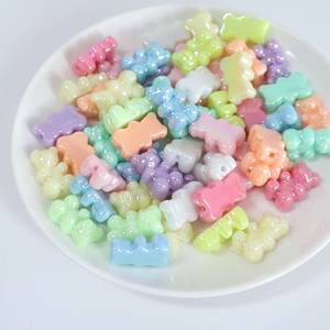 Macarrón acrílico de alta calidad galvanizado AB Color agujero Vertical dibujos animados lindo cuenta DIY materiales hechos a mano fabricación de joyas - Product Image 6