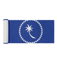 Chemin de table en polyester imprimé sur mesure avec le drapeau de Chuuk, protège les surfaces des meubles pour salle à manger, table à thé et comptoir de réception