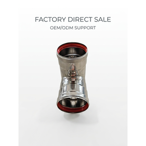 Tuyau de cheminée en acier inoxydable à angle de 90 degrés, à paroi simple, <span class=keywords><strong>pour</strong></span> accessoires de poêle et de cheminée - Product Image 2