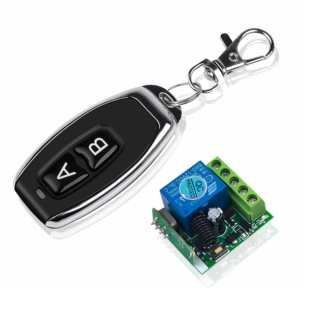 DC 12V 1CH Relay Receiver Module RF Transmitter 433 Mhz Wireless Remote Control Switch