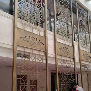 EX692 Modern Simplicity Stainless Steel Metal <b>Screens</b> & Room Dividers Entrance Dividing <b>Wall</b> Bedroom Divider for Living Room - Product Image 5