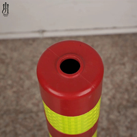 Poteau de signalisation routière flexible en TPU de 75 cm pour la circulation et le stationnement