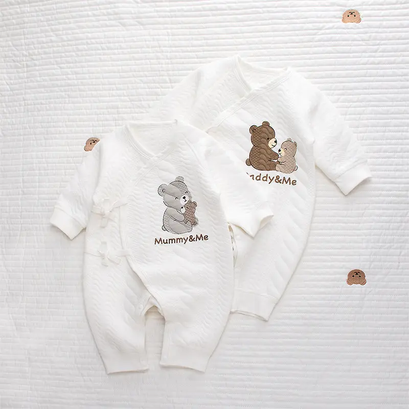 Herfst Winter Baby Kleding Lange Mouw Pasgeboren Baby Rompertjes Katoen Baby Items Beer Onesie