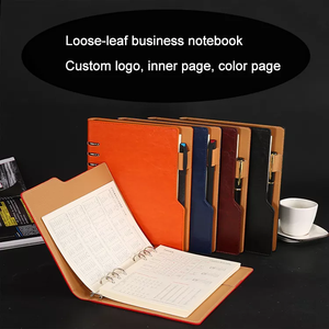 Cahier en <span class=keywords><strong>cuir</strong></span> PU vintage avec logo personnalisé A4 A5 A6 A7, prix d'usine bon marché - Product Image 6