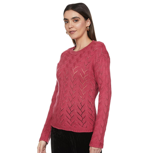 Pulls tricotés pour femmes personnalisé tricoté à la main couleur unie Vintage pull col rond ou O cou pull pour femmes du Bangladesh - Product Image 6