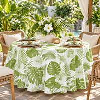 Nappe de table rectangulaire sans couture de 120 pouces à motif floral personnalisé pour la vente en gros, idéale pour les mariages, événements et locations de fêtes