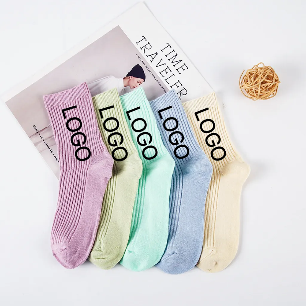 Spring Summer Autumn Winter Deodorant Mid-Tube Socks Korean Version Of Crew Women Socks