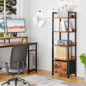 Estantería rústica multicapa adecuada para niños, soporte de exhibición para sala de estar para dormitorio, balcón, suelo de baño, madera hecha a mano - Product Image 1