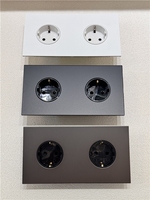 Prise multifonctionnelle française européenne 172, interrupteur à bascule universel moderne 86, acier inoxydable gris, variateur pour maison et villa