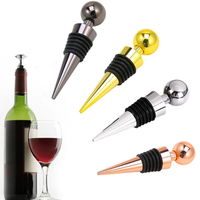Bouchon de bouteille de vin personnalisé de marque, durable, réutilisable, en alliage de zinc, bouchon à vide pour la conservation du vin, étanchéité hermétique
