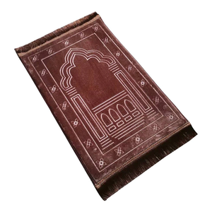 DAMAI <b>Prayer</b> <b>Mat</b> Medium Size Soft Thick Embossed Design Cotton Rectangle Indoor Use for Ramadan Worship Portable Durable - Product Image 1