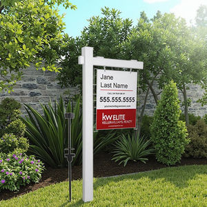 Ancrage au sol de poteau de vinyle d'installation facile pour le pieu de puissance de signes d'immobiliers - Product Image 1