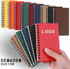 Portable A6 Spiral Notebook Cute <b>Mini</b> Pocket Kraft Paper Lined Memo <b>Book</b> Journal Custom Color & Logo 80 Sheets School Office - Product Image 1