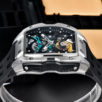 Reloj de Pulsera Automático para Hombre de la Marca de Lujo PAGANI DESIGN, Nuevo Modelo Superior con Fondo Transparente, Movimiento Visible, Cristal de Zafiro YS018