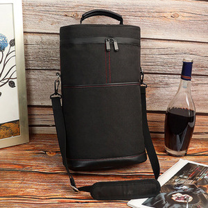 Bolsa Térmica para 2 Botellas de Vino Tinto, Enfriador Portátil de Oxford para Vacaciones al Aire Libre - Product Image 1