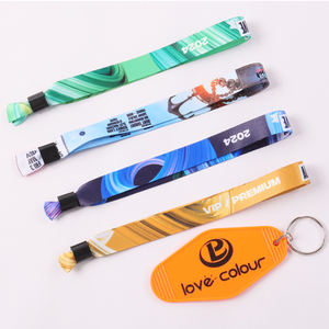 Pulseras de tela con colorido oem odm logotipo personalizado impresión diseñador tela elástica muñequera pulsera - Product Image 6