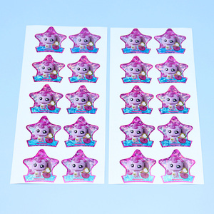 Wholesale Customized Kids Cartoon Stickers Bright Pink PET Self <b>Adhesive</b> Labels BPA Free <b>PVC</b> Waterproof Custom Sticker Accept - Product Image 4
