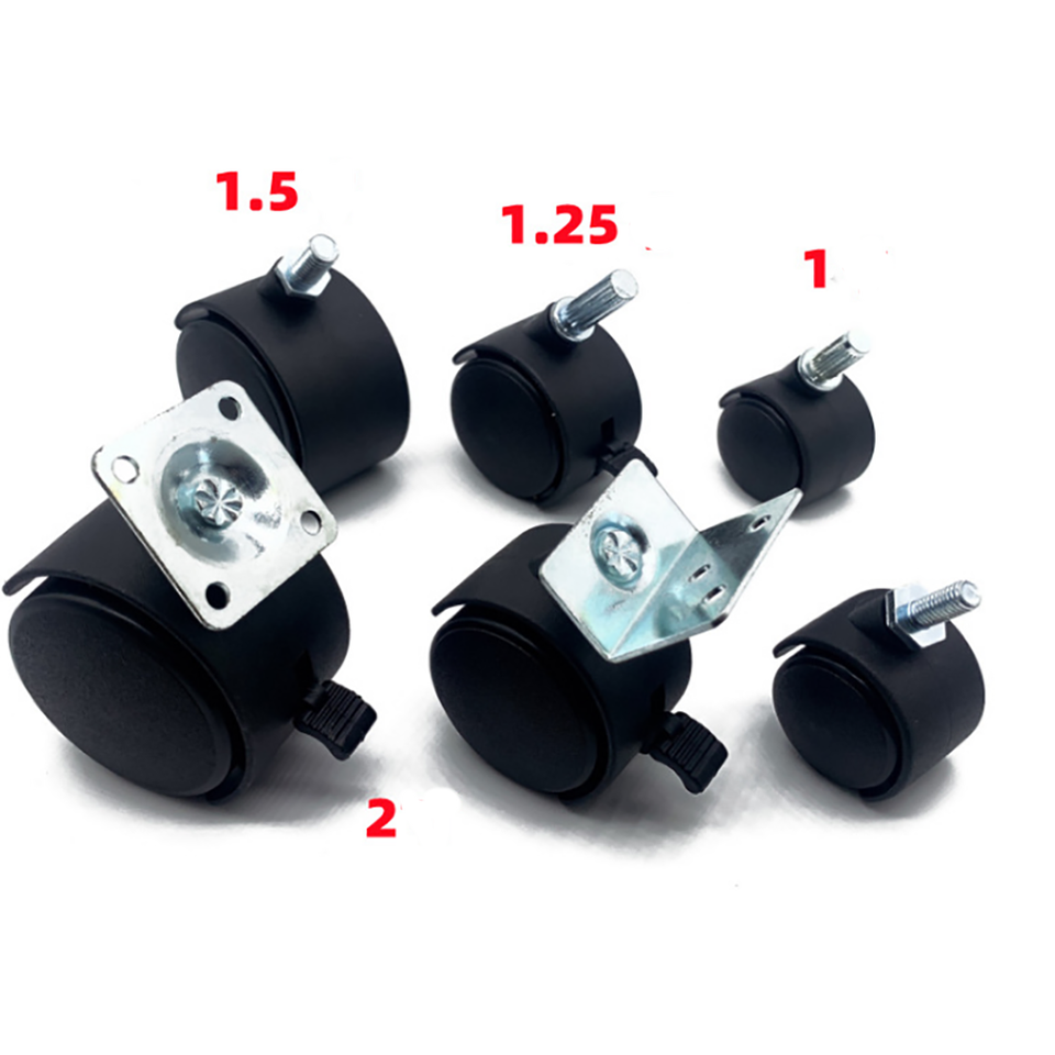 Ready To Ship High Quality 30/40/50 Mm 8/18/25 Kg Furniture Swivel Casters Plastic Wheels