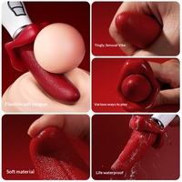 Tragbarer Zungenvibrator mit Schwingfunktion, weiches Sexspielzeug für Erwachsene – USB-wiederaufladbar, IPX7 wasserdicht, 10 Frequenzen