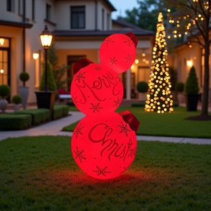Décorations de Noël en forme de boules de neige empilées, grandes boules de neige décoratives en PP - Product Image 1
