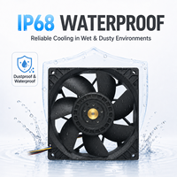 Ventilateur de refroidissement électrique sans balais à roulement à billes 9238 pour usage industriel 92x92x38mm, IP68, 12V 24V 48V, haute température