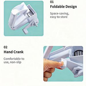 Premium Manual <b>Rotary</b> <b>Cheese</b> <b>Grater</b> Slicer Stainless Steel Plastic Handle Kitchen Tool Protective Cover for <b>Cheese</b> Chocolate - Product Image 5