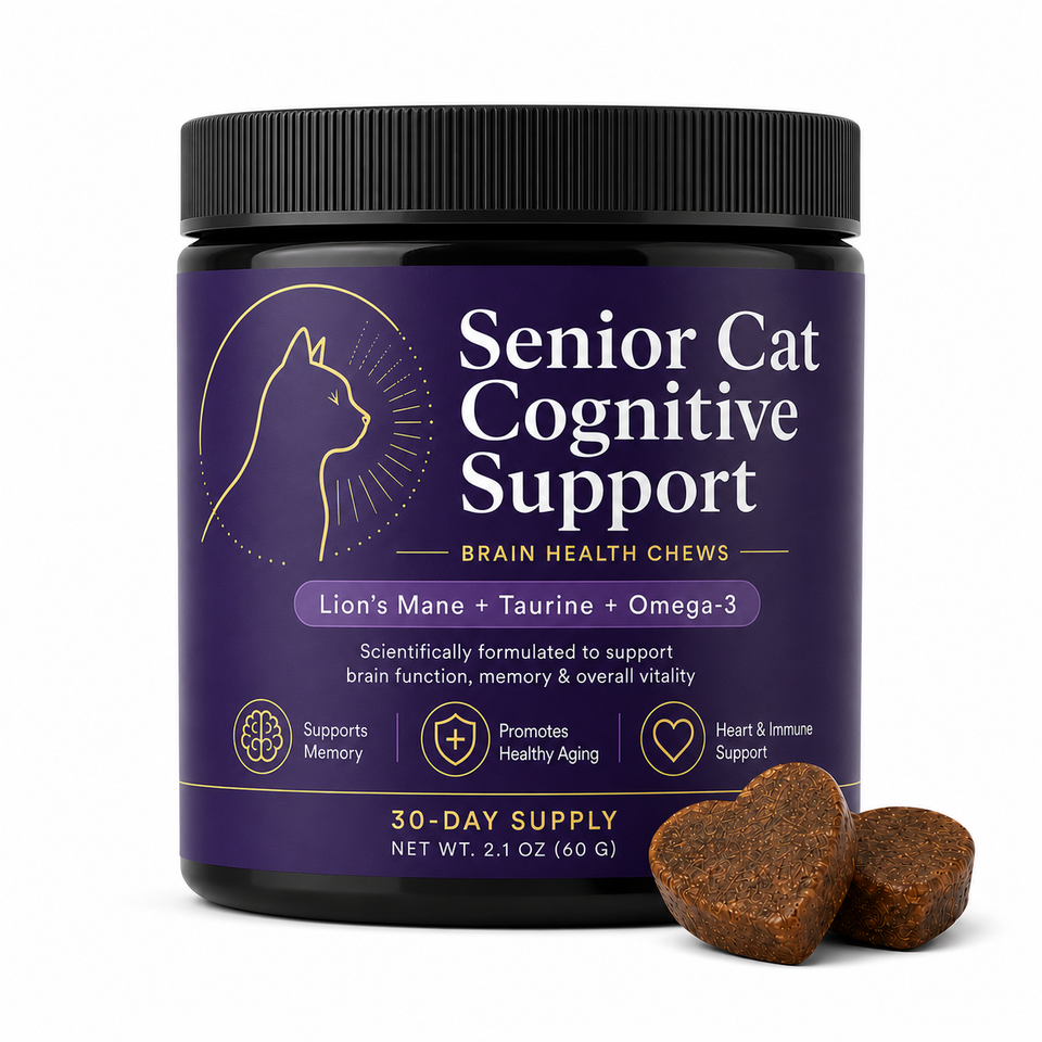 Veterinarian Formulated Senior Cat Cognitive Formula with Choline and ...