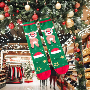 مخصص شعار ملون سبانديكس قطن نايلون عيد الميلاد فتاة صبي نساء رجال طفل طفل ضغط بيلاتس الرياضة قبضة جورب - Product Image 5