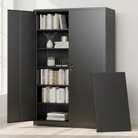 Armoire de classement en acier verrouillable avec deux tiroirs et serrure à clé