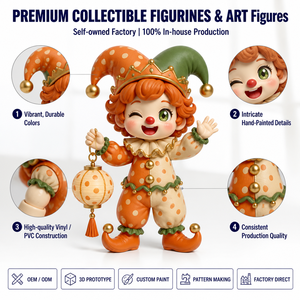 Statuetta Personalizzata di Clown Giocattolo, Figurina in Vinile, Giocattolo d'Arte OEM ODM, Action Figure da Collezione, Prodotto di Fabbrica - Product Image 1