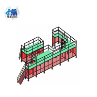 Escaliers, passerelles, plateformes de travail, échelles pliantes en aluminium pour la sécurité industrielle, avec accessoires, pieds, niveleurs, pour la découpe et le soudage