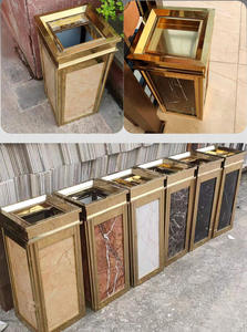 Poubelle pour hôtel hall d'accueil commercial vertical en acier inoxydable centre commercial Poubelle pour hôtel hall d'accueil Couloir avec <span class=keywords><strong>cendrier</strong></span> - Product Image 5