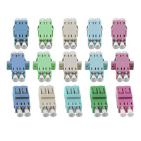 Adaptor Serat Optik Dual-Core Quad 1550nm Single Multi Mode Simplex LC UPC OM1 OM2 OM3 OM4 OM5