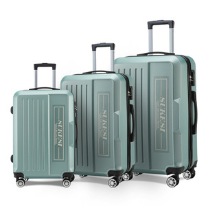 ABS Durable Lightweight 360 Silent Spinner <b>Wheels</b> TSA <b>Lock</b> Black 20/24/28 Inch Luggage Set 3 Pcs - Product Image 1