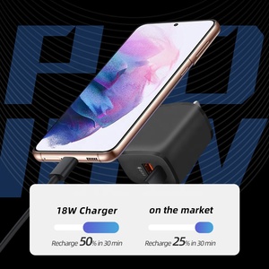 Mini cargador USB tipo C para teléfono móvil, adaptador de corriente QC3.0 de 18 W, PD rápido, para <span class=keywords><strong>iPhone</strong></span>, venta al por mayor - Product Image 4
