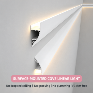 Luces lineales de techo con luz ascendente y descendente, luces lineales sin ranuras para colgar en la pared con cintura de luz expuesta. - Product Image 2