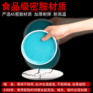 Melamine Dinnerware <b>Set</b> 10 Piece Round Solid Color Bowl Plate <b>Set</b> For Hotel <b>Restaurant</b> Daily Use - Product Image 4