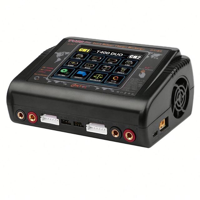HTRC T400 Pro Battery Charger 400W AC 200W 12A*2 Discharger RC Charger for LiHV LiFe Lilon NiCd NiMh Pb Battery